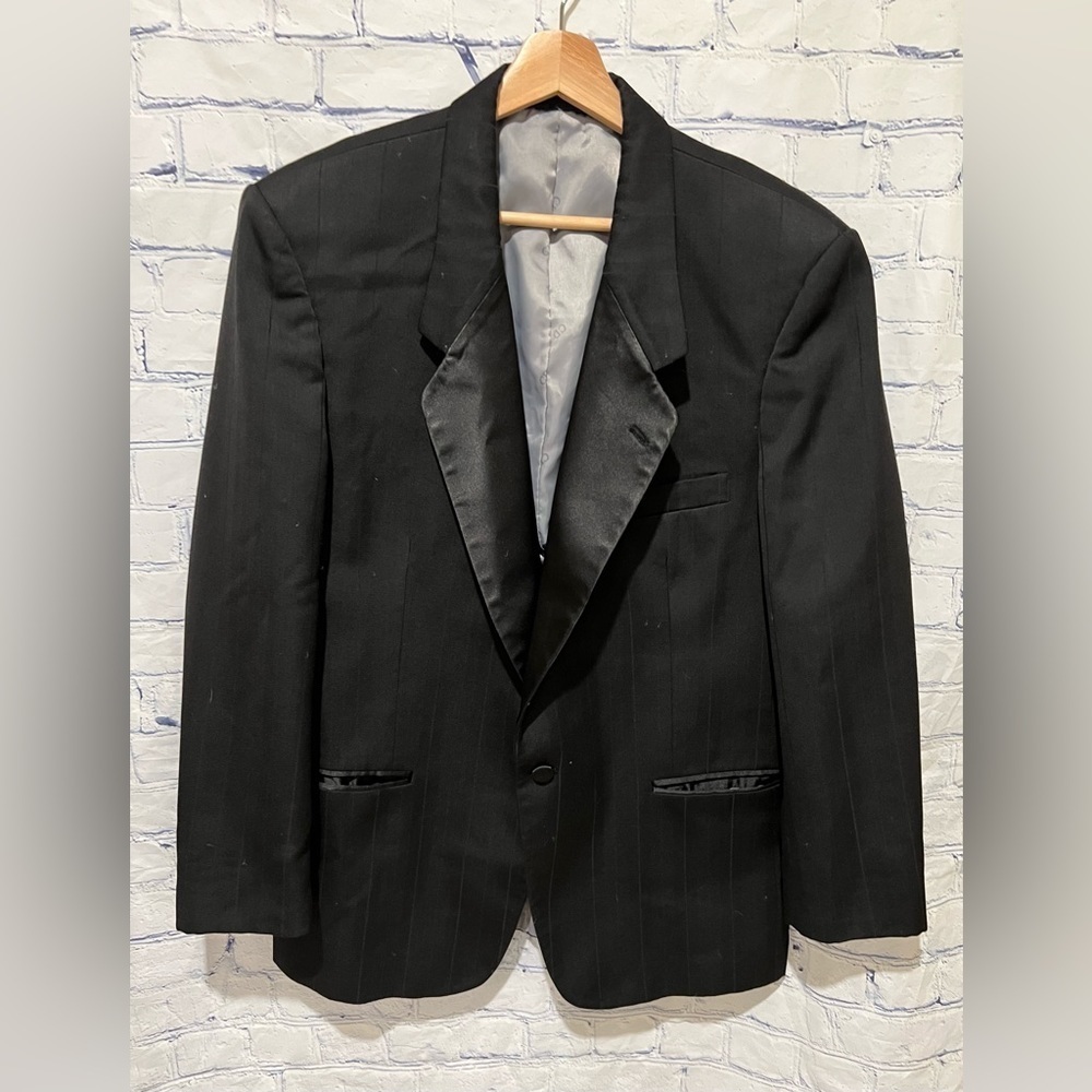 Christian Dior Monsieur Paris New York Mens Black Suit Blazer Jacket 42 R